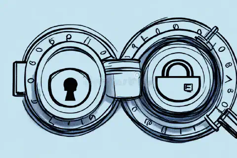 錠前を守る盾でパスワードの安全性を表現したシンボルマークです。